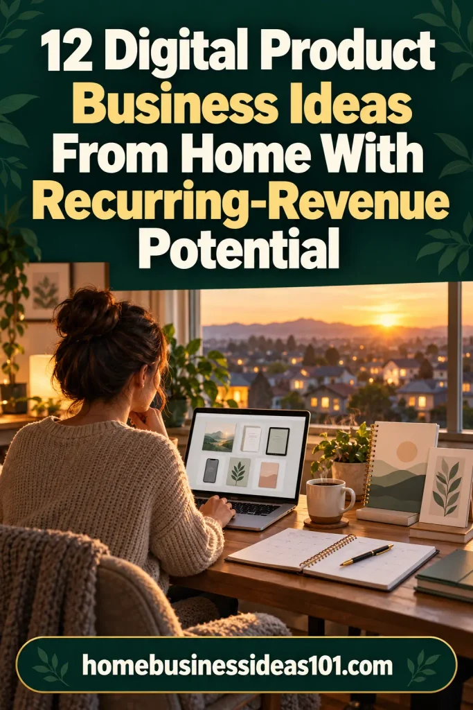 12 Digital Product Business Ideas From Home With Recurring-Revenue Potential—Compared by Upkeep and Audience